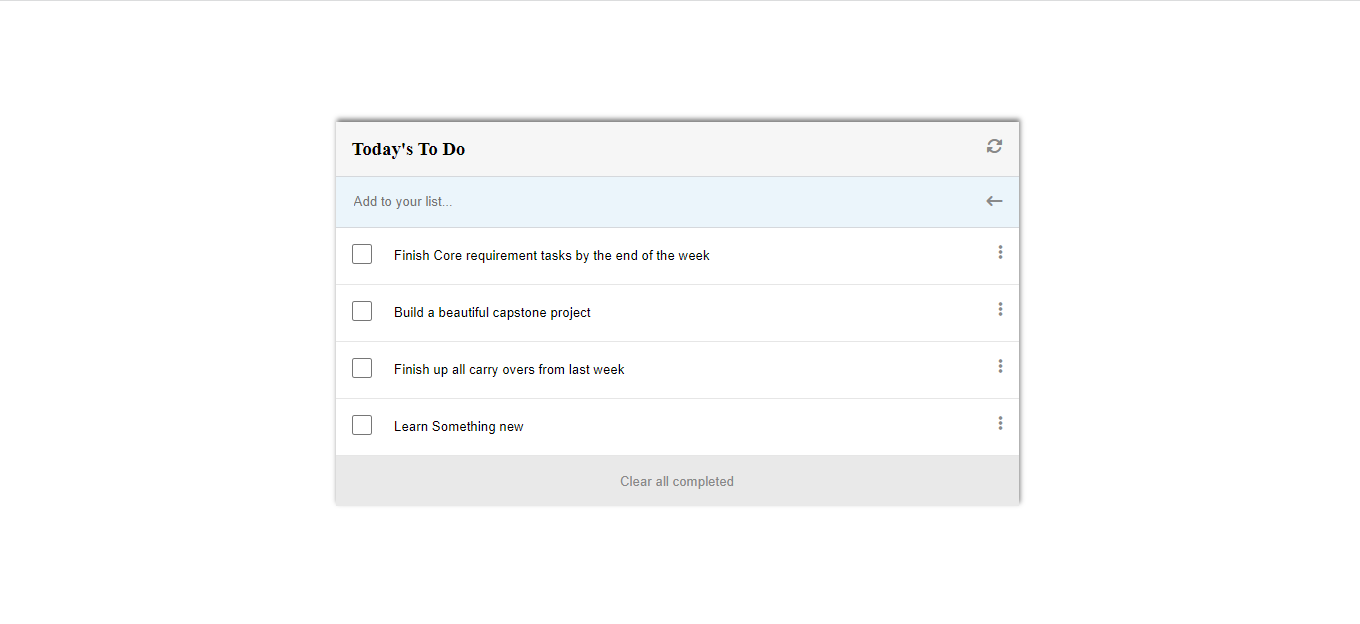 To Do List Project